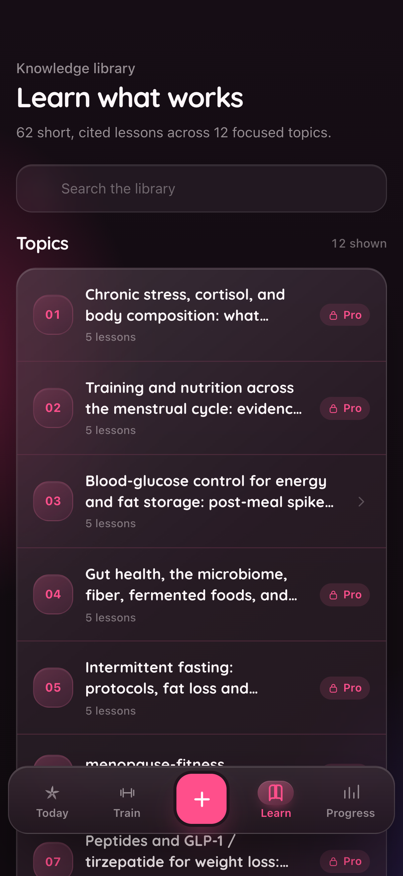 FitFlow cited lesson library