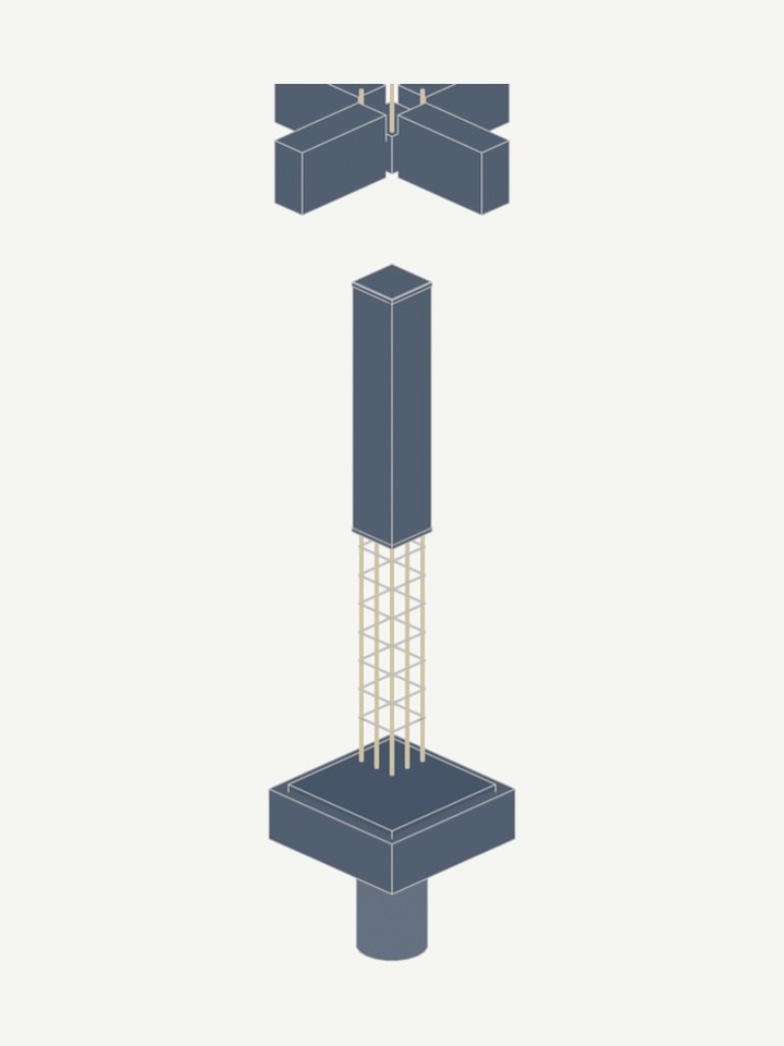 Exploded 3D structural system