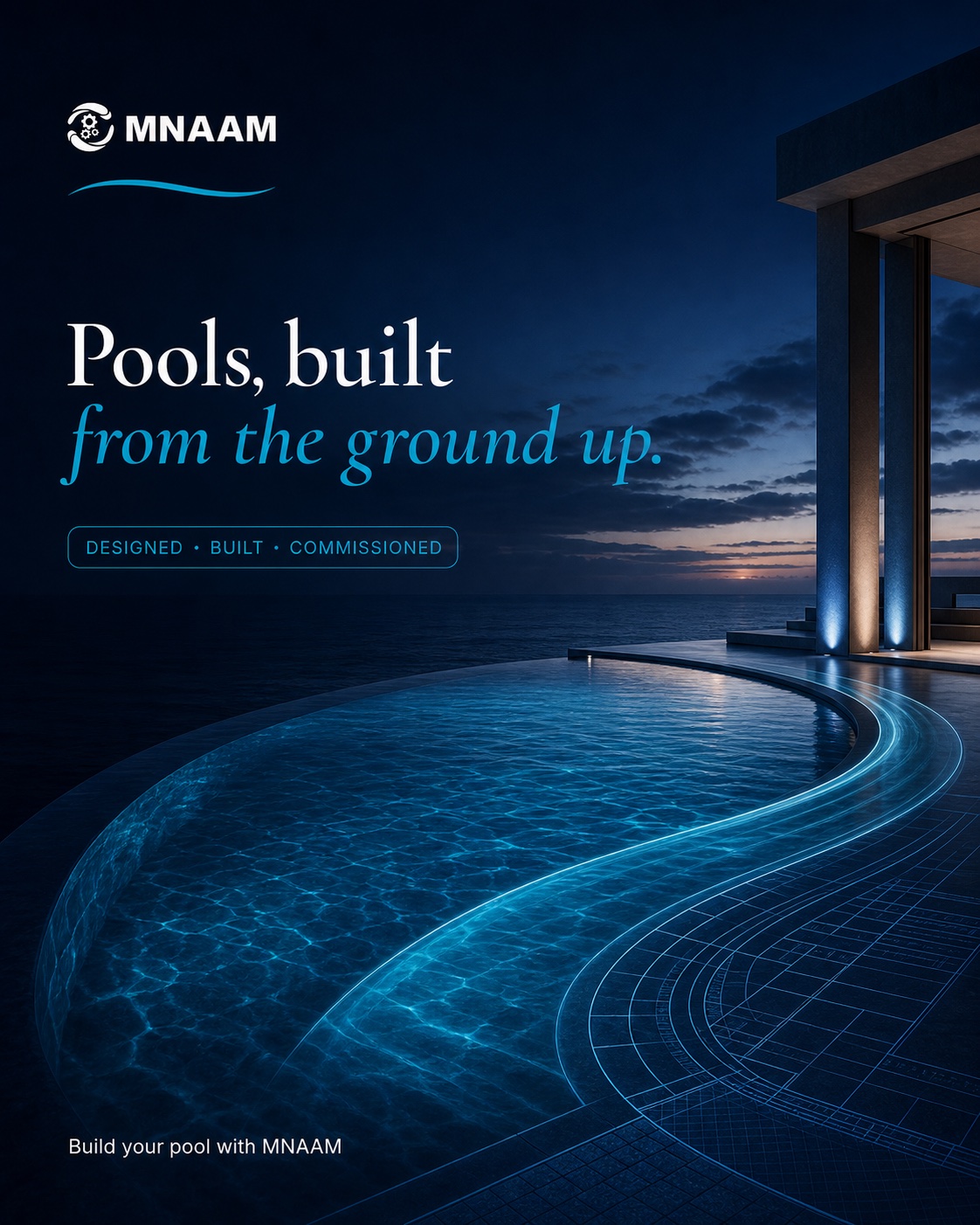 Approved pool design and construction campaign creative